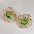 Серьги с крупным камнем Каталог >> Бижутерия >> Ювелирная бижутерия коллекция "Дубай" покрытие позолота, вставка: стекло и цирконы, цвет: бледно-зеленый и прозрачный, арт.215.731 215.731