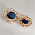 Серьги с крупным камнем Каталог >> Бижутерия >> Ювелирная бижутерия коллекция "Дубай" покрытие позолота, вставка: стекло и цирконы, цвет: синий и прозрачный, арт.215.732 215.732
