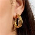 Серьги кольца Каталог >> Бижутерия >> Ювелирная бижутерия Итальянское золото (покрытие желтое 14к), арт.217.545 217.545