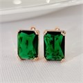 Серьги Каталог >> Бижутерия >> Ювелирная бижутерия с крупным камнем коллекция "Дубай", покрытие позолота, вставка: стекло, цвет: изумрудный, арт.313.521 313.521