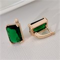 Серьги Каталог >> Бижутерия >> Ювелирная бижутерия с крупным камнем коллекция "Дубай", покрытие позолота, вставка: стекло, цвет: изумрудный, арт.313.521 313.521