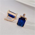 Серьги Каталог >> Бижутерия >> Ювелирная бижутерия с крупным камнем коллекция "Дубай", покрытие позолота, вставка: стекло, цвет: синий, арт.313.512 313.512