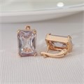 Серьги Каталог >> Бижутерия >> Ювелирная бижутерия с крупным камнем коллекция "Дубай", покрытие позолота, вставка: стекло, цвет: прозрачный, арт.313.518 313.518
