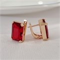Серьги Каталог >> Бижутерия >> Ювелирная бижутерия с крупным камнем коллекция "Дубай", покрытие позолота, вставка: стекло, цвет: красный, арт.313.519 313.519