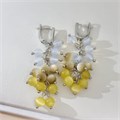 Серьги длинные с камнями Каталог >> Бижутерия >> Ювелирная бижутерия коллекция "Дубай", покрытие позолота, вставка: пластик, цвет: желтый и прзрачный, арт.313.478 313.478