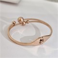 Браслет из стали на руку позолоченный с шариками, арт.219.449 219.449