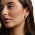 Серьги с подвеской Каталог >> Бижутерия >> Ювелирная бижутерия коллекция "Дубай", покрытие позолота, вставка: фианиты, цвет: прозрачный и зеленый, арт.215.717 215.717