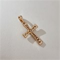 Кулон крест коллекция "Xuping" покрытие позолота, вставка: цирконы, цвет: прозрачный, арт.101.350 101.350