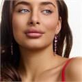 Серьги длинные с камнями Каталог >> Бижутерия >> Ювелирная бижутерия коллекция "Дубай", покрытие позолота, вставка: фианиты, цвет: фиолетовый, арт.215.663 215.663