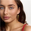 Серьги длинные с камнями Каталог >> Бижутерия >> Ювелирная бижутерия коллекция "Дубай", покрытие позолота, вставка: фианиты, цвет: желтый, арт.215.664 215.664