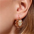 Серьги круглые с крупным камнем Каталог >> Бижутерия >> Ювелирная бижутерия коллекция "Дубай", покрытие позолота, вставка: пластик, цвет: шампань, арт.313.425 313.425