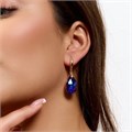 Серьги с камнем под Swarovski Каталог >> Бижутерия >> Ювелирная бижутерия коллекция "Дубай", покрытие позолота, цвет: фиолетовый с синим, арт.414.381 414.381