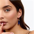 Серьги с камнем под Swarovski Каталог >> Бижутерия >> Ювелирная бижутерия коллекция "Дубай", покрытие позолота, цвет: фиолетовый с синим, арт.414.379 414.379