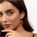 Серьги с камнем под Swarovski Каталог >> Бижутерия >> Ювелирная бижутерия коллекция "Дубай", покрытие позолота, цвет: бледно-желтый, арт.414.380 414.380