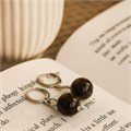 Серьги бижутерия длинные с натуральным камнем яшма, арт.007.130 007.130