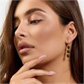 Серьги висячие Каталог >> Бижутерия >> Ювелирная бижутерия коллекция "Дубай" , покрытие позолота, вставка: фианиты, цвет: изумрудный, арт.414.216 414.216