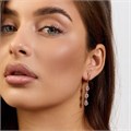 Серьги висячие Каталог >> Бижутерия >> Ювелирная бижутерия коллекция "Дубай" , покрытие позолота, вставка: фианиты, цвет: прозрачный, арт.414.212 414.212