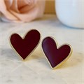 Серьги сердце Каталог >> Бижутерия >> Ювелирная бижутерия Итальянское золото (покрытие желтое 14к) вставка: пластик, цвет: бордовый, арт.217.412 217.412