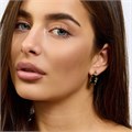Серьги с крупным камнем Каталог >> Бижутерия >> Ювелирная бижутерия коллекция "Дубай", покрытие позолота,  вставка: фианит, цвет: зеленый, арт.217.357 217.357