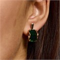 Серьги с крупным камнем Каталог >> Бижутерия >> Ювелирная бижутерия коллекция "Дубай", покрытие позолота,  вставка: фианит и цирконы, цвет: зеленый и прозрачный, арт.217.359 217.359