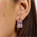 Серьги с крупным камнем Каталог >> Бижутерия >> Ювелирная бижутерия коллекция "Дубай", покрытие позолота,  вставка: фианит, цвет: прозрачный, арт.217.356 217.356
