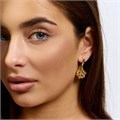 Серьги с подвеской Каталог >> Бижутерия >> Ювелирная бижутерия Итальянское золото (покрытие желтое 14к) , арт.217.431 217.431