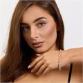 Браслет на руку Каталог >> Бижутерия >> Ювелирная бижутерия коллекция "Дубай", вставка: фианиты, цвет: прозрачный, арт.414.084 414.084