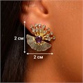 Серьги Каталог >> Бижутерия >> Ювелирная бижутерия Итальянское золото (покрытие желтое 14к), вставка: фианиты, цвет: фиолетовый и прозрачный, арт.313.370 313.370