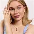 Комплект ювелирной бижутерии коллекция "Дубай" серьги и кулон, покрытие позолота, арт.414.062 414.062