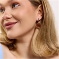 Серьги Каталог >> Бижутерия >> Ювелирная бижутерия коллекция "Дубай", покрытие позолота, вставка: янтарь искусственный, арт.414.060 414.060