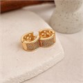 Серьги колечки с камнями "Дубайское золото", арт.313.238 313.238