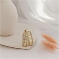 Серьги со стразами, цвет покрытия желтое золото, арт.313.231 313.231
