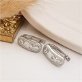 Серьги со стразами, цвет покрытия серебрение, арт.313.232 313.232