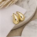 Серьги капля дутая, цвет покрытия желтое золото, арт.313.233 313.233