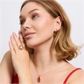 Комплект ювелирной бижутерии коллекция "Дубай" серьги, кулон и кольцо 17 р, покрытие позолота, вставка: фианит, цвет: песочный, арт.314.902-17 314.902-17