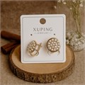 Серьги коллекция "Xuping" покрытие позолота, вставка: искусственный жемчуг, арт.004.099 004.099