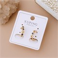 Серьги коллекция "Xuping" покрытие позолота, вставка: фианиты, арт.004.097 004.097
