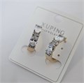 Серьги коллекция "Xuping" покрытие позолота, вставка: фианиты, арт.004.090 004.090