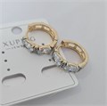 Серьги коллекция "Xuping" покрытие позолота, вставка: фианиты, арт.004.090 004.090