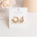 Серьги коллекция "Xuping" покрытие позолота, вставка: фианиты, арт.004.081 004.081