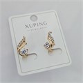 Серьги коллекция "Xuping" покрытие позолота, вставка: фианиты, арт.004.081 004.081
