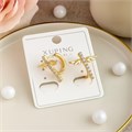 Серьги коллекция "Xuping" покрытие позолота, вставка: фианиты, арт.004.083 004.083