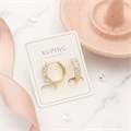 Серьги коллекция "Xuping" покрытие позолота, вставка: фианиты, арт.004.073 004.073