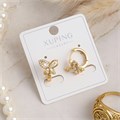 Серьги коллекция "Xuping" покрытие позолота, вставка: фианиты, арт.004.074 004.074