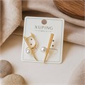 Серьги коллекция "Xuping" покрытие позолота, вставка: искусственный жемчуг, арт.004.059 004.059