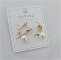Серьги коллекция "Xuping" покрытие позолота, вставка: искусственный жемчуг, арт.004.061 004.061