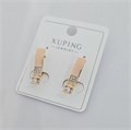 Серьги коллекция "Xuping" покрытие позолота, вставка: фианиты, арт.004.039 004.039