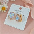Серьги коллекция "Xuping" покрытие позолота, вставка: фианиты, арт.004.040 004.040