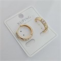 Серьги коллекция "Xuping" покрытие позолота, вставка: фианиты, арт.004.035 004.035