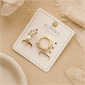 Серьги коллекция "Xuping" покрытие позолота, вставка: фианиты, арт.004.025 004.025